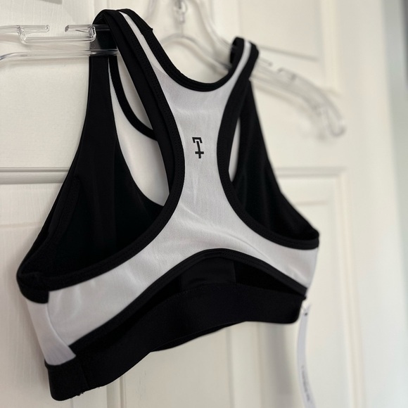 NWT Ride Cycle Club 1-2 Racerback Sports Bra 6 / Small / White Black - Picture 8 of 13